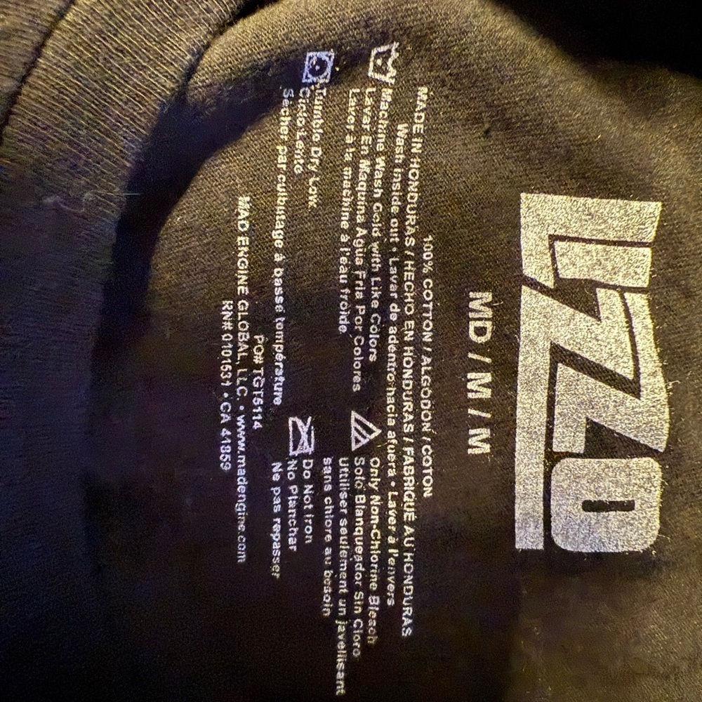 Lizzo Black and Orange Graphic T-Shirt - Picture 4 of 4
